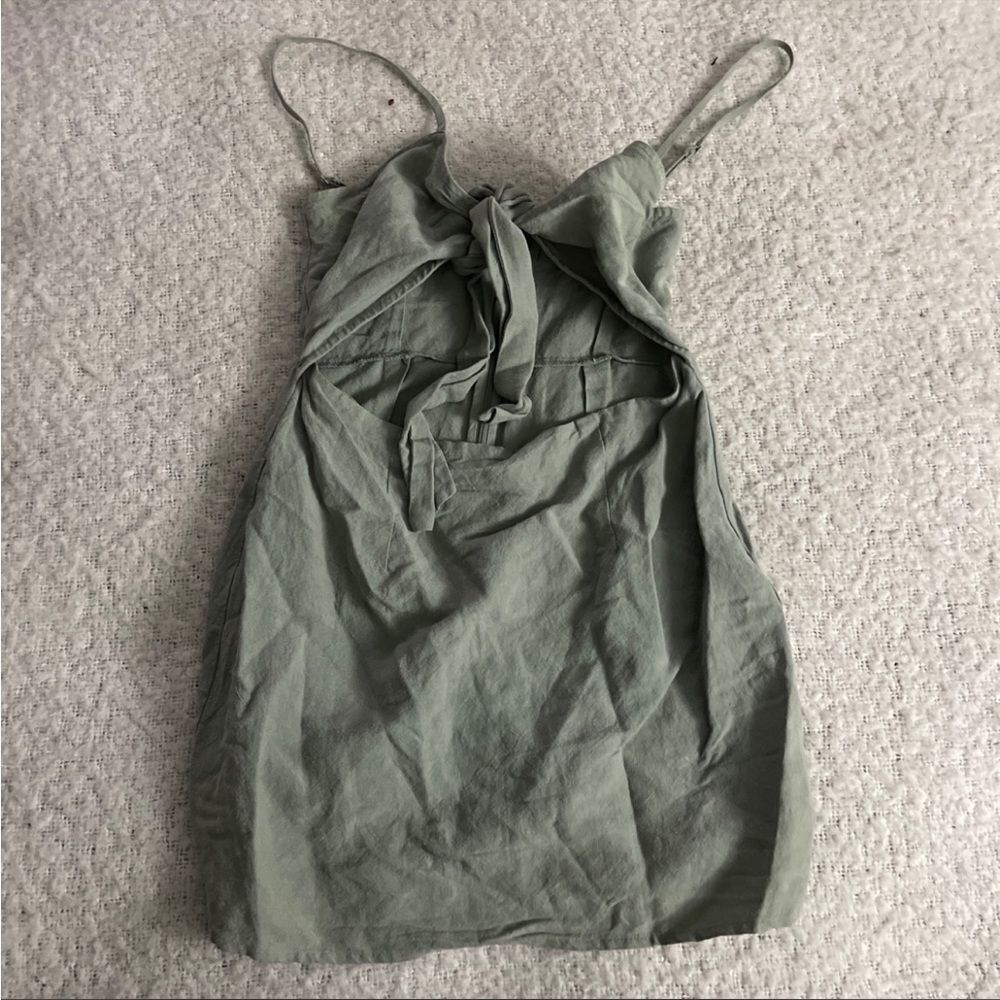 Tobi green tie front‎ dress M
